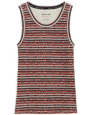 Martine Rose Striped-Pattern Vest - Red