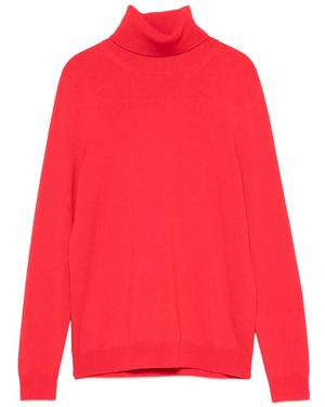 Bompard Roll-Neck Cashmere Sweater - Red