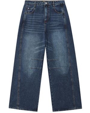 Mini Cream Vaqueros A Paneles - Azul
