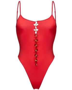 Korobeynikov Body Con Detalle Perforado - Rojo