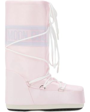 Moon Boot Pastel Fabric Icon Boots - Pink