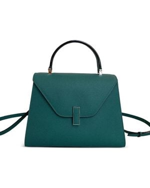 Valextra Medium Iside Top-Handle Flap Cross Body Bag - Green