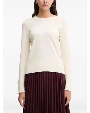 Barbour Pull À Poignets Boutonnés - Blanc