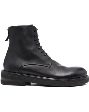 Marsèll Parrucca Leather Combat Boots - Black