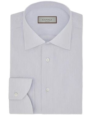 Canali Camicia A Maniche Lunghe - Grigio