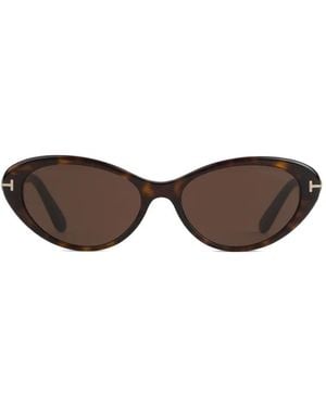 Tom Ford Tortoiseshell-Effect Cat-Eye Sunglasses - Brown