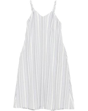 B+ AB Sleeveless Dress - White