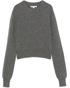 Malo Ribbed-Knit Cropped Sweater - Gray