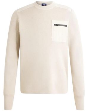 Fusalp Tevan Chest-Pocket Wool Jumper - White