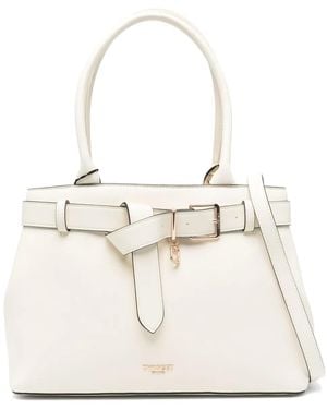 Twinset Faux-Leather Tote Bag - White