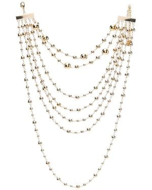 Silvia Gnecchi Solange Beaded Multi-Strand Necklace - White