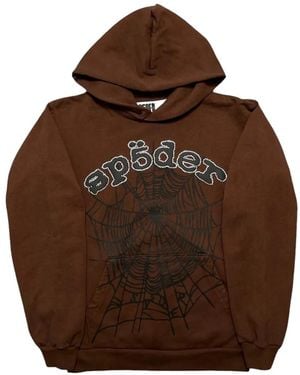 Sp5der Hoodie À Lien De Resserrage - Brown