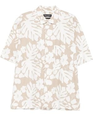 Marc O' Polo Leaf-Print Shirt - White