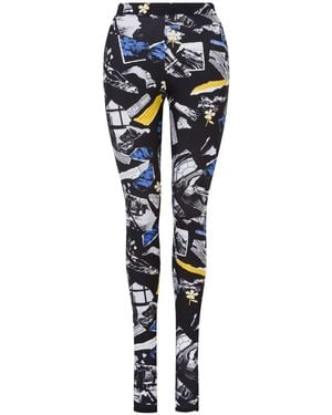 Moschino Graphic-Print Leggings - Blue