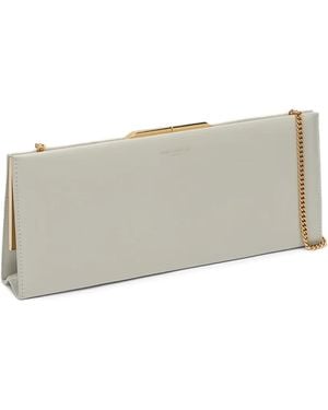 Saint Laurent レザーショルダーバッグ - グレー