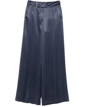 Peserico Satin Pants - Blue