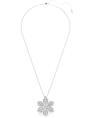Swarovski Idyllia Snowflake-Pendant Necklace - White