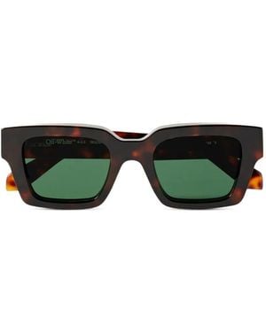 Off-White c/o Virgil Abloh Square Logo Sunglasses - Green