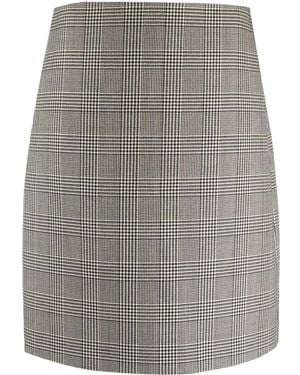 Ralph Lauren Prince Of Wales Check-Print Skirt - Gray