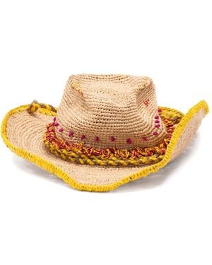 Jamin Puech Paris Bohemia Woven-Raffia Sun Hat - Natural