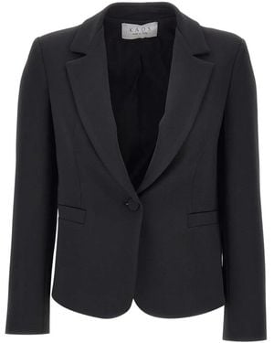 Kaos Notched-Lapel Single-Button Blazer - Black