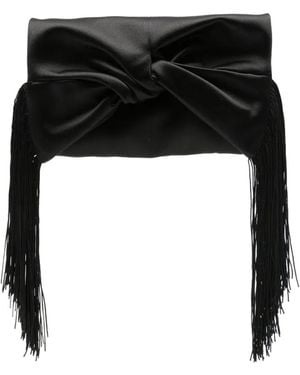 Anya Hindmarch Tassel-Detail Knotted Clutch Bag - Black