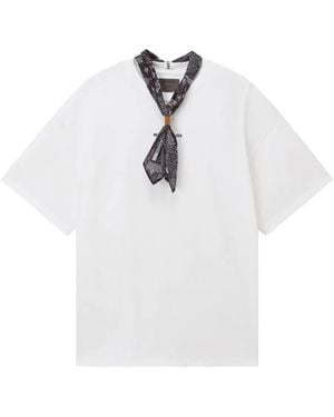 Musium Div. T-Shirt Oversize Con Foulard - Bianco