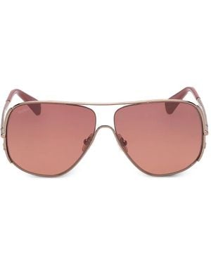 Max Mara Lunettes De Soleil À Monture Pilote - Rose