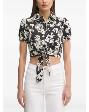 GAUDI Floral-Pattern Shirt - Black