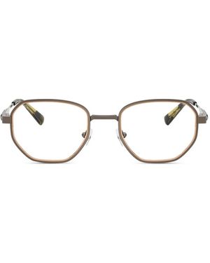 Michael Kors Joshua Tree Geometric Metal-Frame Glasses - Brown