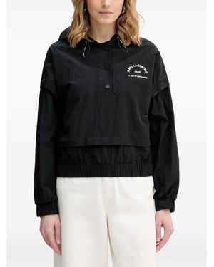 KARL LAGERFELD Logo-Print Jacket - Black
