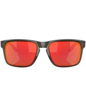 Oakley Holbrook Rectangle-Frame Sunglasses - Red