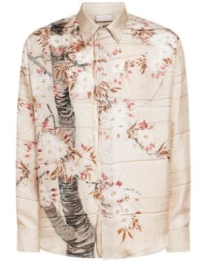 Pierre Louis Mascia Aloe Long-Sleeve Shirt - White