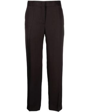 Jil Sander Cropped Twill Trousers - Black