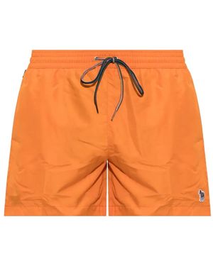 Paul Smith Bañador Con Logo De Cebra - Naranja
