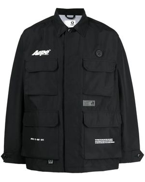 Aape By A Bathing Ape ロゴ ジャケット - ブラック