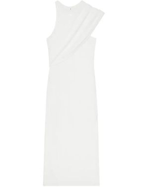 Courreges Asymmetric Draped Dress - White