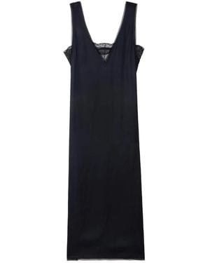 Zadig & Voltaire Renzo Lace-Trimmed Satin Midi Dress - Blue