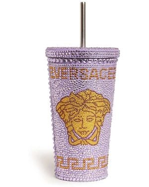Versace Medusa Crystal-Embellished Travel Cup - Pink
