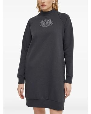 G-Star Mock-Neck Logo Mini Dress - Grey