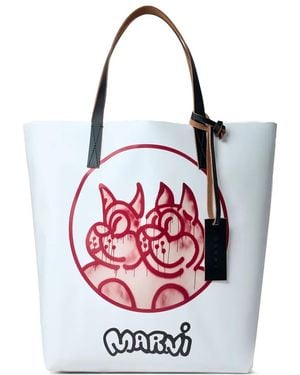 Marni Tribeca Tote Bag - White