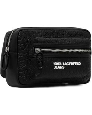 Karl Lagerfeld Logo-Embossed Belt Bag - Noir