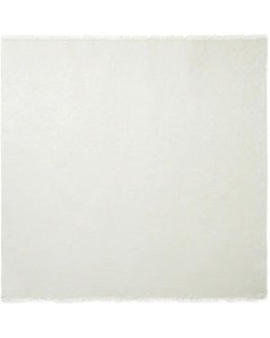 Peserico Shimmer-Effect Frayed Scarf - White