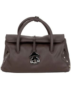 Zanellato Small Dotta Stud-Embellished Tote Bag - Brown