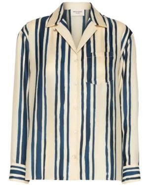 Weekend by Maxmara Printed Silk Shirt - Blue