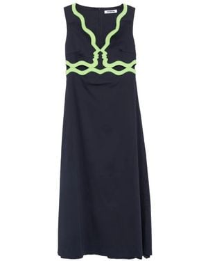 Vivetta Robe Mi-Longue À Découpes Et Motif De Visage - Blue