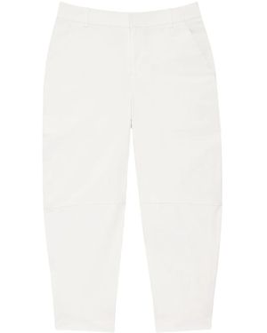 Another Tomorrow Tapered-Leg Organic-Cotton Trousers - White