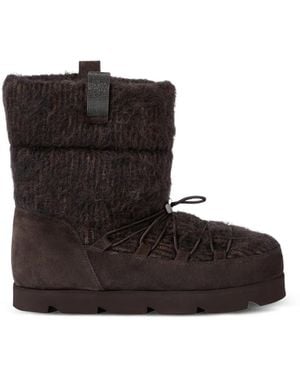 Brunello Cucinelli Suede-Panel Ankle Boots - Black
