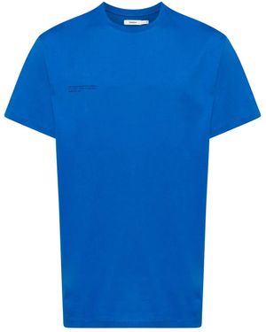 PANGAIA Logo-Print Organic-Cotton T-Shirt - Blue