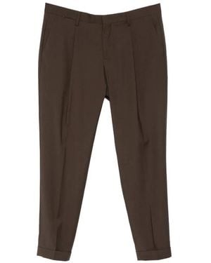 Briglia 1949 Pleated Turn-Up Trousers - Black